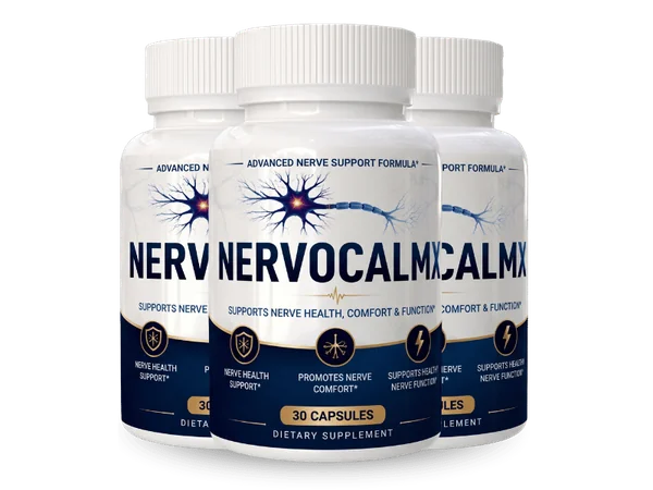 NervoCalmX advanced nerve support formula three bottle pack